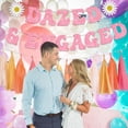 thumbnail image 5 of Dazed & Engaged Bachelorette Decoration,One -Pink Letter Banner and one Paper Tassel Banner for Bridal Shower Engagement Wedding Hen Party Supplies., 5 of 7