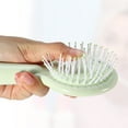 thumbnail image 4 of 1 Pc Women Comfortable Airbag Hair Comb for Straight Curly Thick Hair Green ABS TPR, 4 of 6