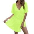 thumbnail image 2 of BOBOGOJP Women Swimsuit Swim Cover Up 2026 Summer Bathing Suit Swimwear Sheer Beach Vacation Outfits Green for Size One Size, 2 of 9