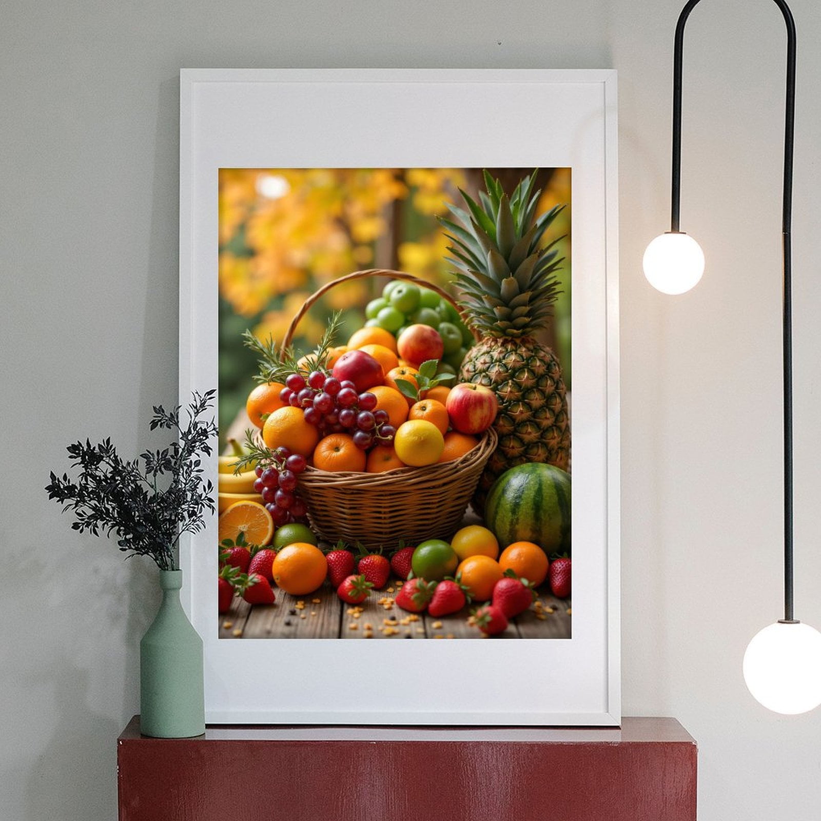 Diamond Art Kits for Adults - 5d Fruit Basket Pineapple Grapes Strawberries Diamond Painting for Adults, Diamond Art for Adults Beginners, Diamond Painting Kits for Adults for Home Wall Decor