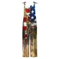 thumbnail image 4 of Cavosen Overalls Women Fourth of July Plus Size Loose Sleeveless Patriotic Jumpsuits Long Overalls with Pocket Star and Stripe Going Out Rompers, 4 of 5