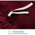 thumbnail image 2 of Pure Pima Cotton 3-Piece Duvet Cover Set – 800 Thread Count Luxury Bedding, Zipper Closure Twin/Twin XL 68" x 90" - Burgundy, 2 of 4