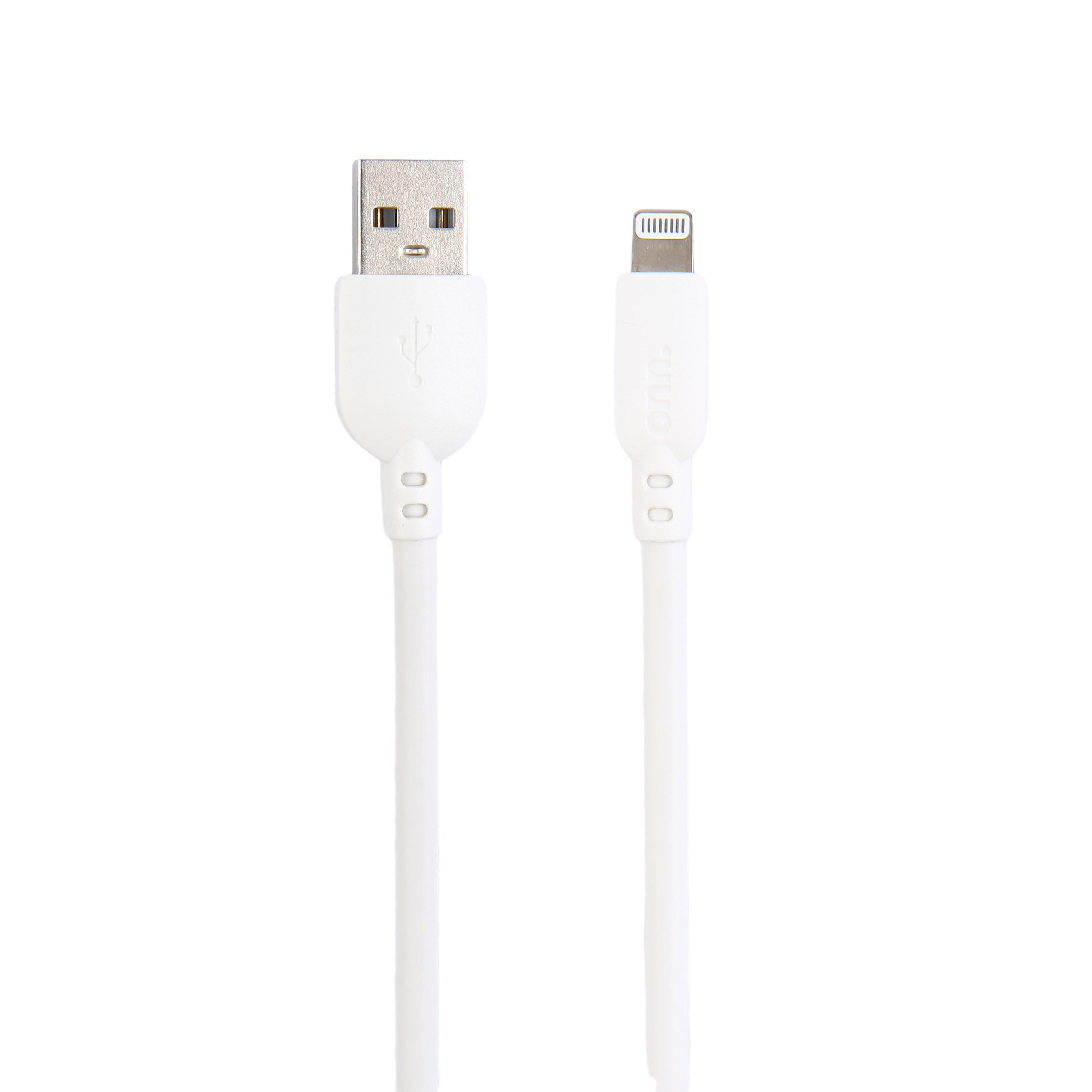 Onn Lightning to USB-A Cable, 10 Ft, MFI Certified, White photo 1