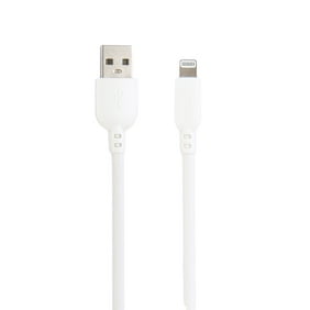 onn. 10ft Lightning to USB Cable, White, for iPhone/iPad/iPod, 5 Volt
