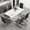 White table+Six Black chairs, variant on NYEESS Modern Dining Table Set for 4, 63" White Faux Marble Kitchen Table and 4 PU Leather Upholstered Chairs, MDF Dining Room Table with Silver Metal Legs, Rectangular Dinner Table Set for Home