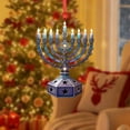 thumbnail image 7 of Hanukkah Menorah Ornament - Festive Jewish Holiday Decor for Christmas Trees, Mantels & Shelves, Exquisite Candelabra Design for Hanukkah Celebrations & Home Decor, 3.1in, C, 7 of 7