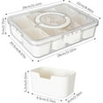 thumbnail image 5 of Lomyolo Portable Snackle Box Container Divided Serving Tray with Lid and Handle Clear Travel Organizer 8 Compartment Snackle Box Adults, Snack Box Container - Fruit, Vegetable, Candy, 5 of 7