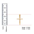 thumbnail image 3 of Gold 14K Two Tone Religious Crucifix Pendant For Necklace or Chain, 3 of 8