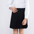 thumbnail image 6 of GigrtiJin 3-16 Years Toddler Girls Teenagers Tennis Skirt Solid Color Elastic Waisted Pleated Skirt Preppy Casual Uniform Skirt, 6 of 6