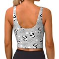 thumbnail image 4 of Uemuo Pandas Between Clouds and Stars Pattern Women's Sports Bra - High Impact Support, Breathable, and Comfortable Athletic Bra for Running, Yoga, and Workouts, 4 of 9