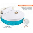 thumbnail image 2 of SGI Bedding Round Bed Skirt |Wrap Around Microfiber Bed Skirt | Fade Resistant, Wrinkle Free, Anti-static, Decorative, Extra Storage Space, Clutter-Free | 80" Diameter / 18" Drop, Turquoise Blue, 2 of 8
