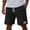 Black, variant on Besolor Men's Shorts Cotton Linen Casual Elastic Waist Drawstring Summer Lightweight Loose Beach Shorts with Pockets(X-Large,White)
