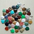thumbnail image 2 of K-KED Wholesale 50pcs/lot Fashion Natural heart Gemstone stone Pendants charm 16mm, 2 of 4