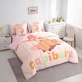 thumbnail image 2 of Erosebridal Cute Capybara Kids Twin Bedding Sets, Cartoon Balloon Bedding Comforter Set, Pink Reversible, 7 Pieces, 2 of 7