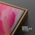 thumbnail image 4 of IDEA4WALL Framed Canvas Print Vibrant Hot Pink Pastel Watercolors Geometric Abstract Wall Art Modern Artwork Decor Boho Minimalism Relax/Zen for Living Room, Bedroom - Natural 16"x24", 4 of 5