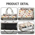 thumbnail image 4 of Large Capacity Tote Bag,Brown Mushroom Leaf White Pattern Handbag Fashion Luxury Tote Bag,15.7"x13"x 5.1" Inches,Laptop Compatible, 4 of 6