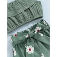 thumbnail image 6 of Coduop Toddler Girls Summer Outfit Set Cold Shoulder Sling Tops and Floral Shorts 2Pcs Clothes Set, 6 of 8