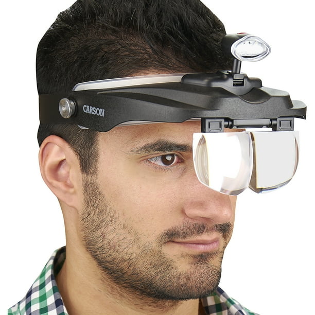 Carson Optical Pro Series MagniVisor Deluxe Head-Worn LED Lighted ...