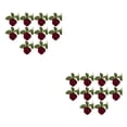 thumbnail image 3 of Advancent Ramo de flores artificiales de 10 piezas, apariencia realista, precio asequible, bajo mantenimiento, decoración de boda, vino vino 2Conjunto, 3 of 6