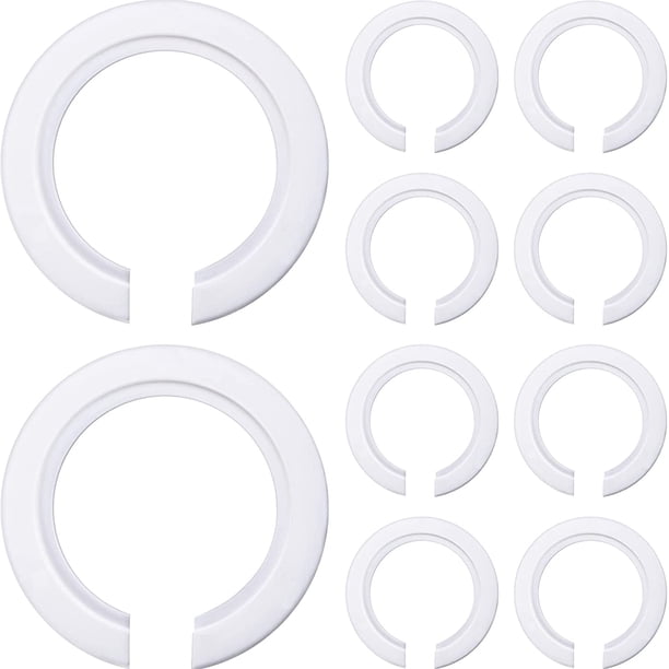Paquete de 10 convertidores de anillo de pantalla de lámpara de plástico E27 a E14, reductor de anillo de pantalla de lámpara para montar pantallas de lámpara de tornillo Edison a enchufes de base de TUNC Sencillez