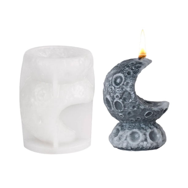 Ruifaya Molde de silicona para velas aromáticas con forma de luna A2Z1 ξс