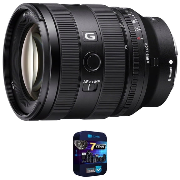 Sony SEL2070G FE 20-70mm F4 G Zoom E-Mount Lens Bundle with 7 YR CPS Enhanced Protection Pack