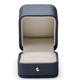 thumbnail image 1 of Preciosa caja de anillo azul de acero, caja de regalo de anillo de cuero, organizador de joyería para propuesta de boda JM, 1 of 3