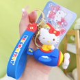 thumbnail image 1 of LLavero de Hello Kitty Sanrio para niña, colgante de Cinnamoroll Kuromi genuino, hebilla de cuerda, llavero de avión giratorio, regalo de cumpleaños YAOSANBAO BAO unisex, 1 of 2