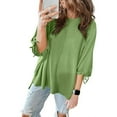 thumbnail image 2 of ZyeKqe 3/4 Length Sleeve Tops for Women Dressy Casual Top Loose Fitted Tunic or Tops to Wear with Leggings, 2 of 7