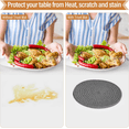 thumbnail image 3 of 8 Inches Trivets for Hot Dishes, 3 Pieces Cotton Trivets Mats for Kitchen, Hot Pads for Countertops and Table, Heat-Resistant Pot Holders for Hot Pots and Pans(Gray, 3pcs), 3 of 6