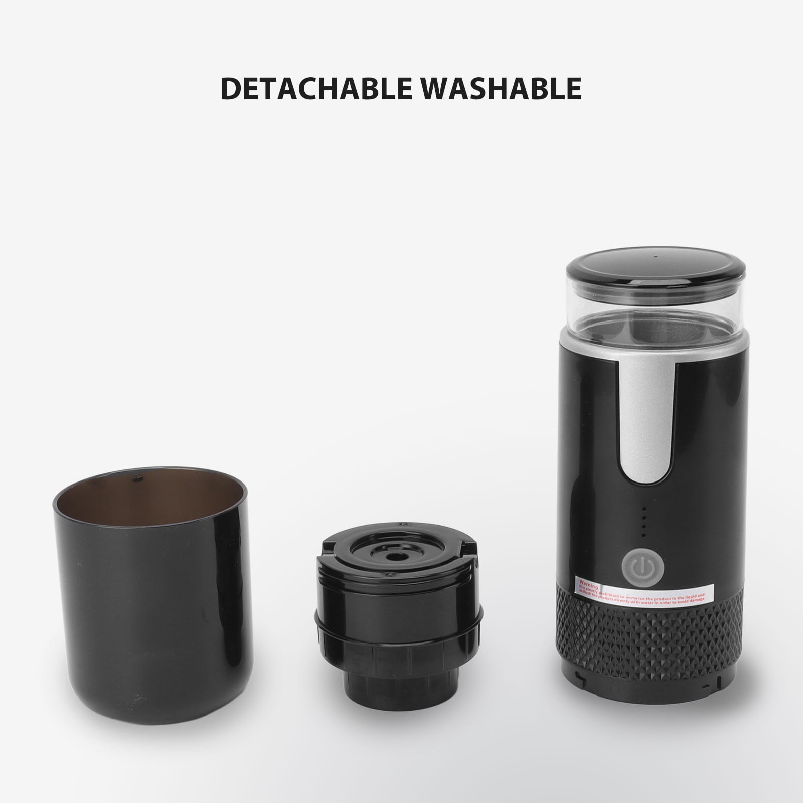 Coffee Maker for Outdoor Parties Travel, Portable Coffee Machine Compatible for K Cup Capsules Ground Coffee Handheld Coffee Maker Manually Operated for Camping Hiking,Black