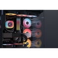 thumbnail image 6 of CORSAIR RS120-R ARGB 120mm PWM Reverse Fans Triple Pack – Reverse Fan  Blade – Eight Vibrant RGB LEDs – Magnetic Dome Bearing – Daisy-Chain 4-Pin  PWM and +5V ARGB Connections, 6 of 7