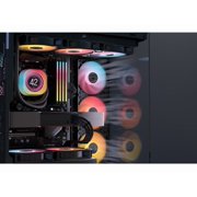 CORSAIR RS120-R ARGB 120mm PWM Reverse Fans Triple Pack – Reverse Fan Blade – Eight Vibrant RGB LEDs – Magnetic Dome Bearing – Daisy-Chain 4-Pin PWM and +5V ARGB Connections