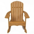 thumbnail image 1 of LuxenHome Natural Canadian Hemlock Wood Adirondack Patio Rocker, 1 of 18