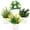 4 Pcs Mini Artificial Potted Plants with Flowers, variant on 6Pcs Realistic Mini Potted Artificial Plants - Small Faux Houseplants Greenery for Home Office Desk, Shelf, Bathroom Bedroom Decor