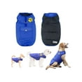 thumbnail image 3 of Gustave Reversible Dog Winter Coat Water Resistant Windproof Dog Jacket Pet Warm Puffer Vest Cold Weather Clothes for Puppy Small Medium Large Dogs - Blue, XS, 3 of 6