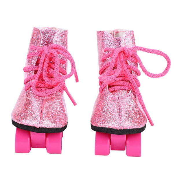Chaussures pour poupée 46 cm - Patin à roulettes mauve
