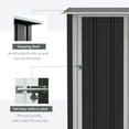 thumbnail image 5 of Outsunny 5' x 3' Metal Outdoor Storage Shed, Garden Utility Tool House with Double Lockable Door for Backyard, Patio, Lawn, Garage, Gray, 5 of 10