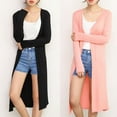 thumbnail image 4 of Cárdigan largo modal de otoño y verano para mujer, chal, ropa de protección solar, camisa de aire acondicionado, abrigo fino de manga larga, 4 of 5