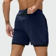thumbnail image 4 of Mgmyaa Men's Running Shorts Loose Casual Short Pants Drawstring Elastic Waist Gym Sport Shorts with Pockets, 4 of 5