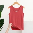 thumbnail image 5 of LYXSSBYX Tank Tops for Women Women's Seamless Suspender With Added Velvet and Thick Back Protection Bottom Coat Tank Tops Round Neck Tank Tops, 5 of 5