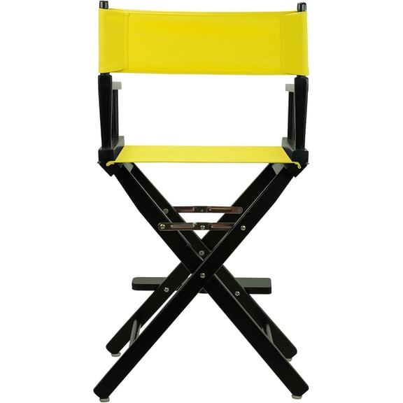 Director's Chair ,Black Frame/Yellow Canvas,24" - Counter Height