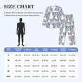 thumbnail image 4 of Mens Pajamas Set - Happy Snowmen Snowfall Comfy Long Sleeve Button Up Pajama Sets for Men 2 Piece, Soft Sleepwear Nightwear Pjs Lounge Sets for Men with Pockets, 4 of 5
