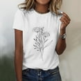 thumbnail image 2 of Jamsmile Womens Tshirts Summer Casual Dandelion Print Comfortable Round Neck Short Sleeve Loose Beach Athletic Tee Shirts, 2 of 4
