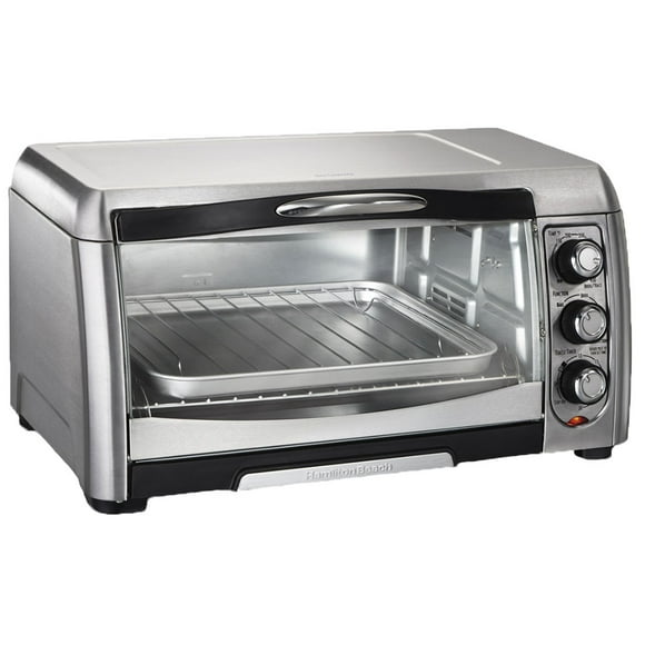 NEW Hamilton Beach 31333 Stainless Steel Convection 6 Slice Toaster Oven Broiler