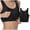 Black, variant on Women Tank Tops with Built In Bras Sleeveless Racerback Casual Basic Ribbed Shirts High Neck Slim Fit Tops