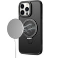 thumbnail image 4 of Compatible with iPhone 15 Pro Frosted Case with Ring Stand 180° Rotatable Magnetic Kickstand Invisible Holder Translucent Fashion Luxury Protection Shockproof Case for Women Girls Man, 4 of 12