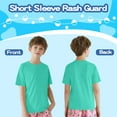 thumbnail image 6 of YunPes Boys Girls 50+ Rash Guard Swim Shirts Size 5‐14 Teen Gym Workout Surfing Athletic Short Sleeve Kids Casual Comfy Summer Shirt, 6 of 9