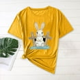 thumbnail image 2 of Camisas de Manga Corta para las Mujeres Moda Casual Impresión Cuello Redondo Suéter Tee Blusas, 2 of 4