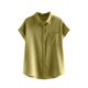 thumbnail image 2 of mfyjkho Tops Casuales Para Mujer, Blusas/Camisetas De Verano Para Mujer, Holgadas, Con Mangas Cortas Y Volantes, De Gasa, Con Cuello Redondo Y Mangas Cortas. Tops De Gimnasio Para Mujer S, 2 of 5